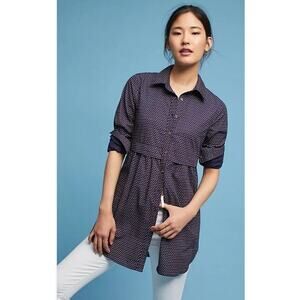 Maeve Navy Polka Dot Blouse